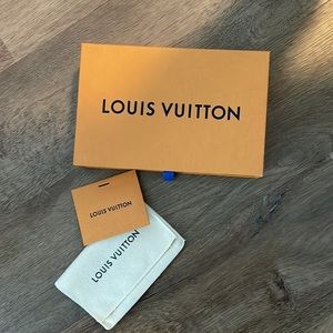 Authentic Empty Louis Vuitton Wallet Box and Wallet Duster